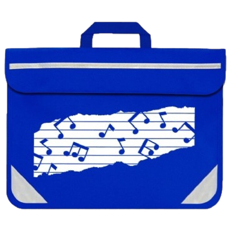 Mapac Music Bag Duo Music Notes Royal Blue — Crook and Staple